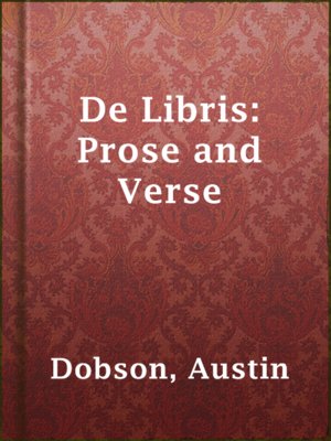 De Libris: Prose and Verse - ebook